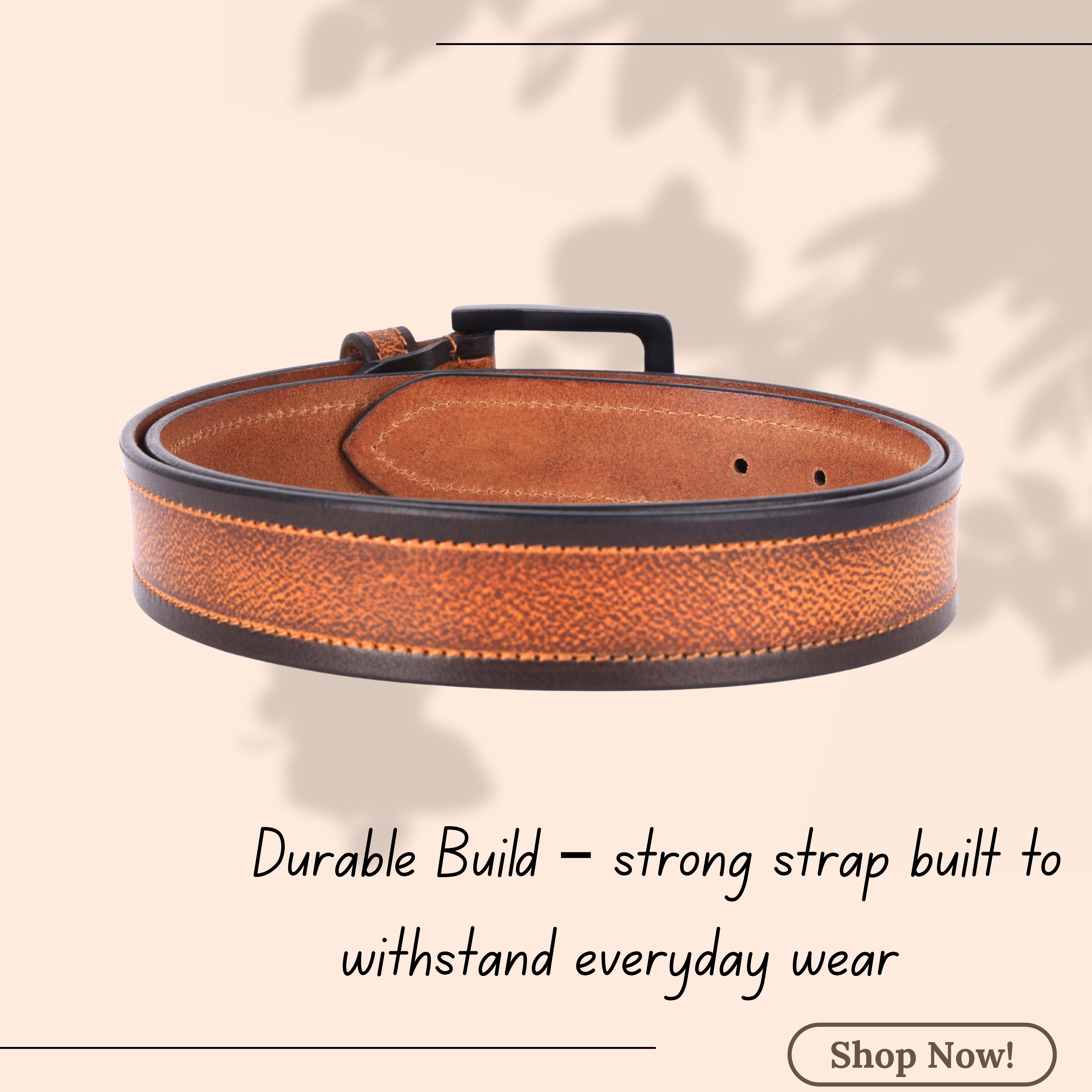 LONDON ALLEY Leather Belt for Men | Classic design for both formal and casual wear | Adjustable waistband upto 46 inches | Classic Dual Finish Leather belt