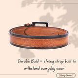 LONDON ALLEY Leather Belt for Men | Classic design for both formal and casual wear | Adjustable waistband upto 46 inches | Classic Dual Finish Leather belt