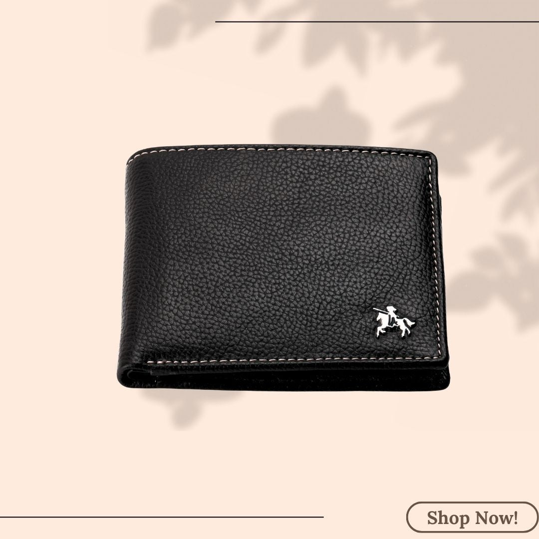 London Alley Martin Black Leather Wallet For Men | RFID Protected | Classic leather Wallet