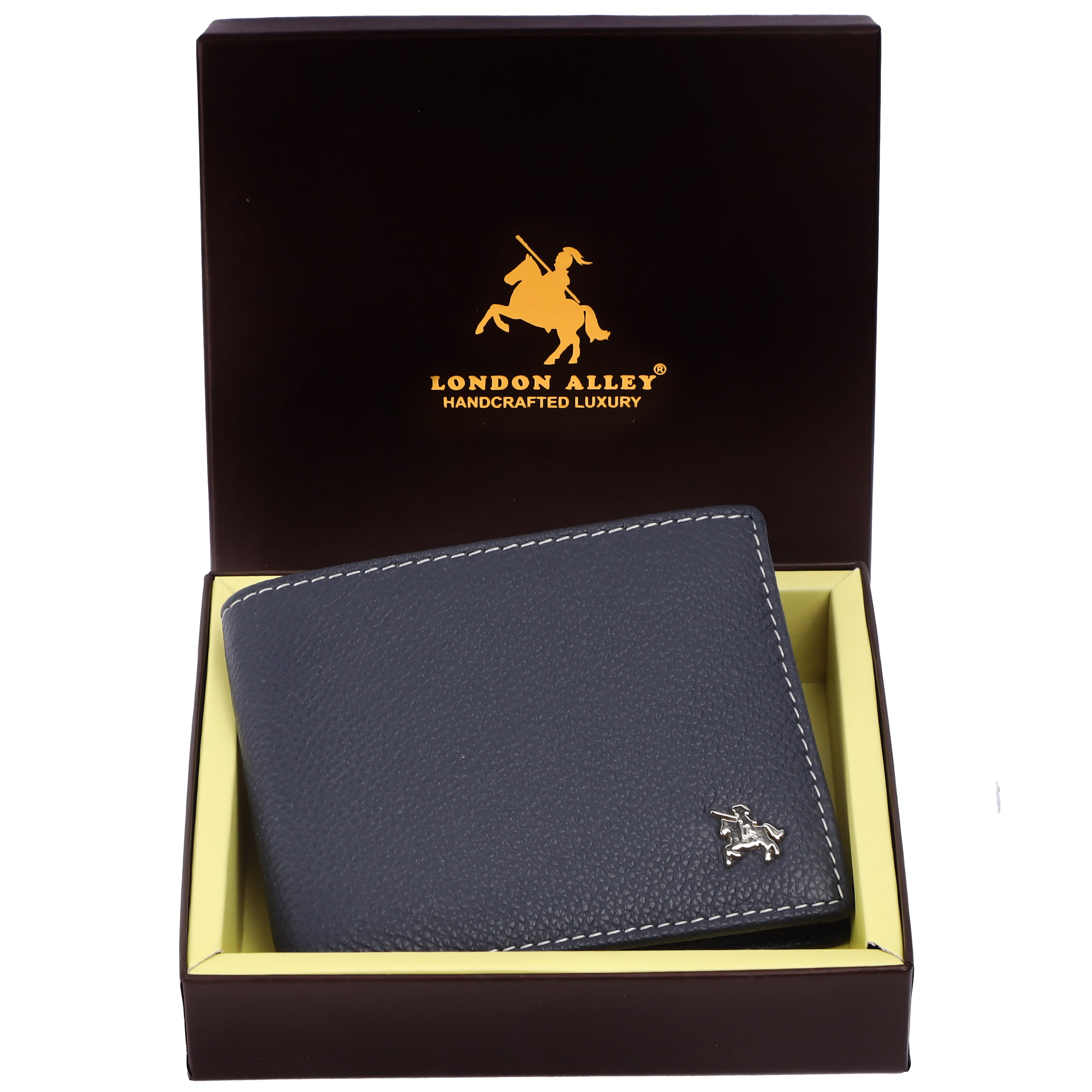 London Alley Martin Green Leather Wallet For Men | RFID Protected | Classic leather Wallet