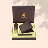 London Alley Premium Wallet Gift Set – 8 Card Slots, Keychain & Pen