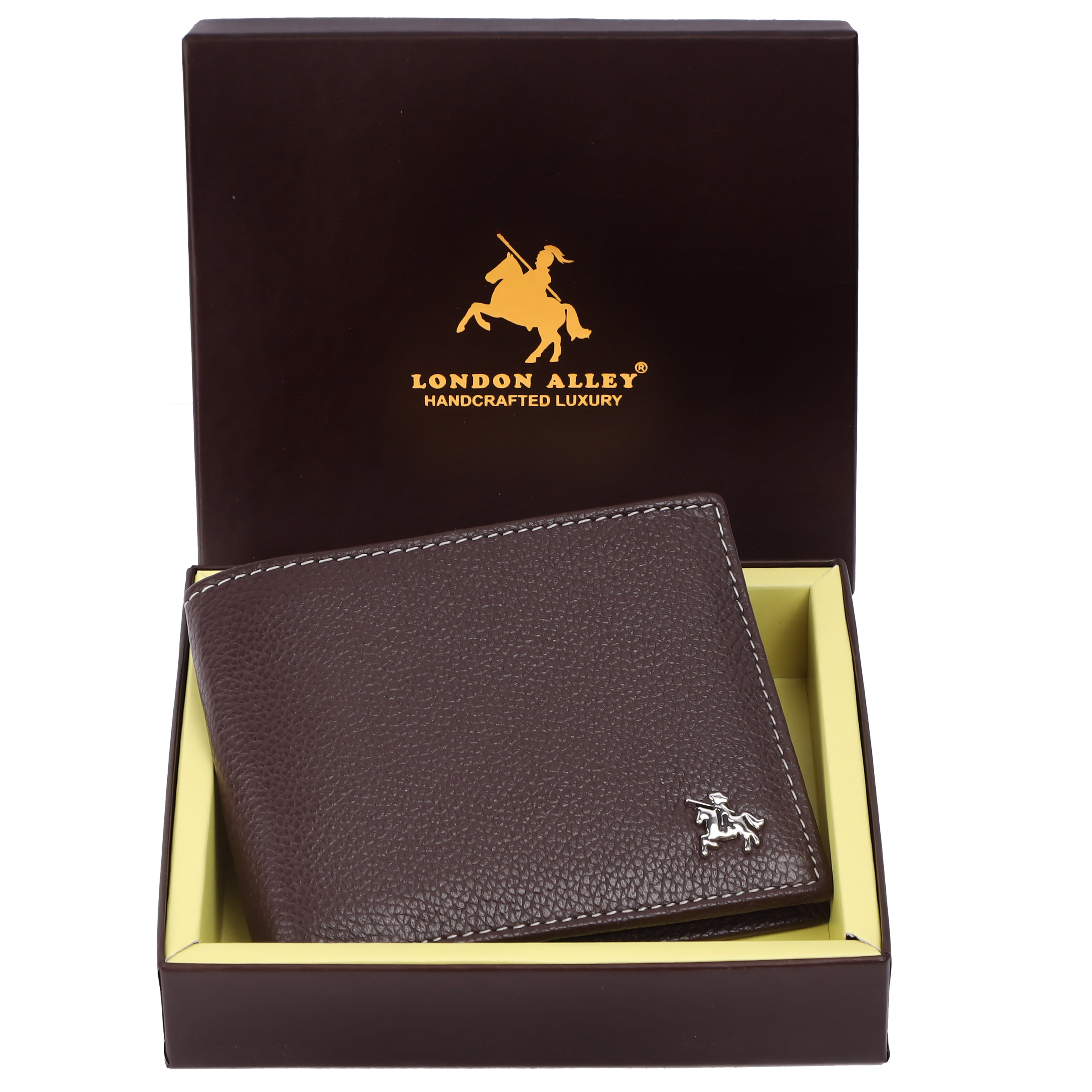 LONDON ALLEY Aston Red Leather  Wallet | RFID Protected | Classic Leather Wallet