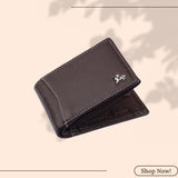 London Alley Berlin Navy Brown Leather Wallet For Men, 6 Card Slot | RFID Blocking