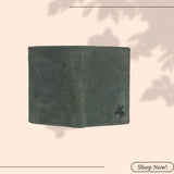 LONDON ALLEY Alex Vintage Green RFID Blocking Men's Leather Notecase