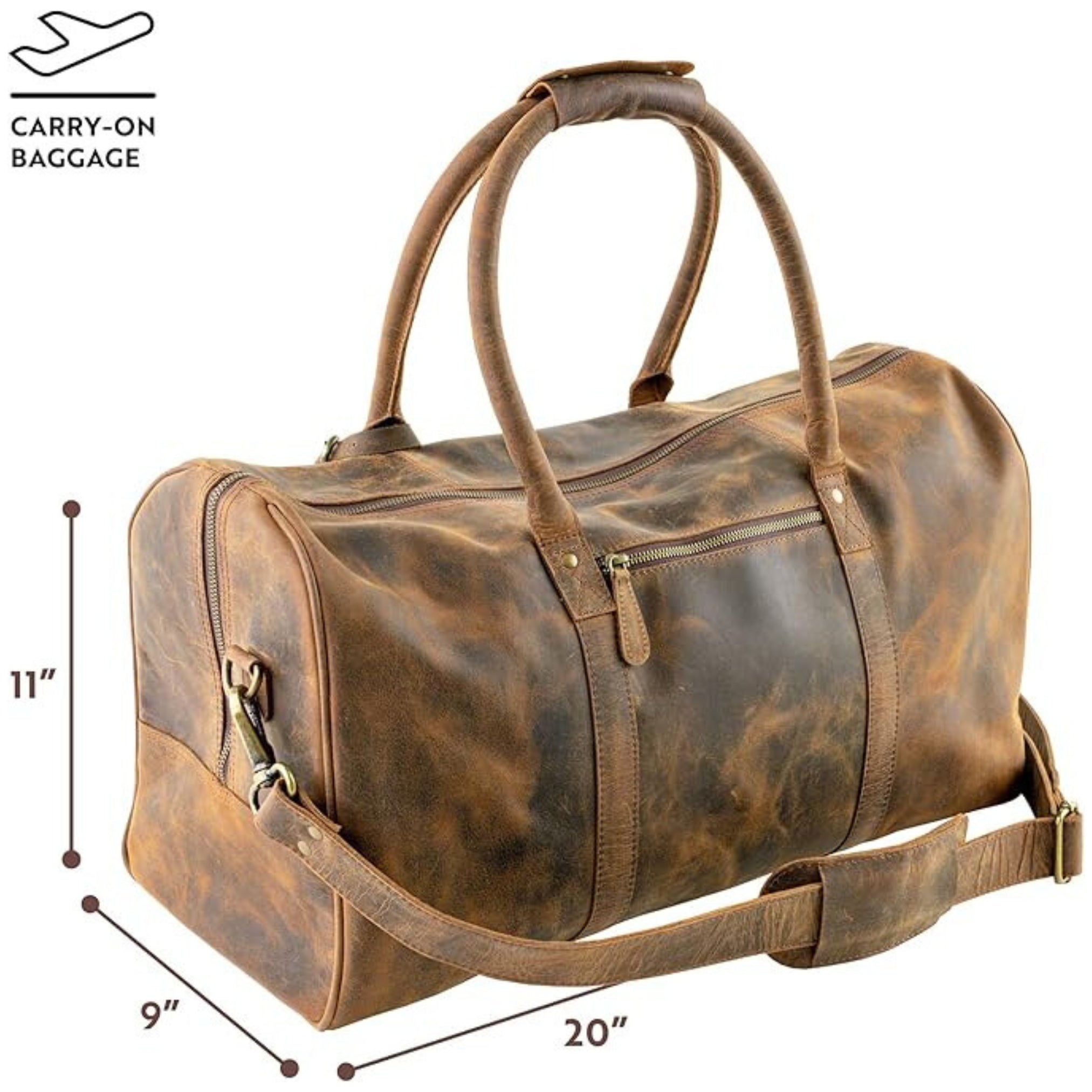 London Alley Crazy Horse leather Duffel bag | Travel Bag