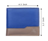 London Alley Oslo Blue/Grey Leather Wallet For Men | RFID Protected | Classic leather Wallet