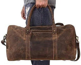 London Alley Leather Duffel bag | Travel leather Bag | With Spacious Compartments.