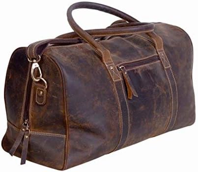 London Alley Leather Duffel bag | Travel leather Bag | With Spacious Compartments.