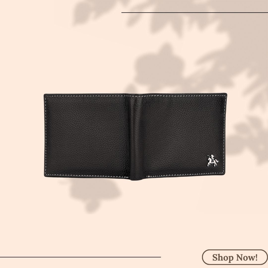 London Alley Martin Black Leather Wallet For Men | RFID Protected | Classic leather Wallet