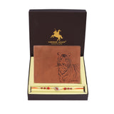 LONDON ALLEY Rakhi Gift Hamper for Brother – Davin Leather Wallet and Rakhi Combo Gift Set for Brother/Men