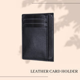 LONDON ALLEY  Brown Leather Card Case for Men
