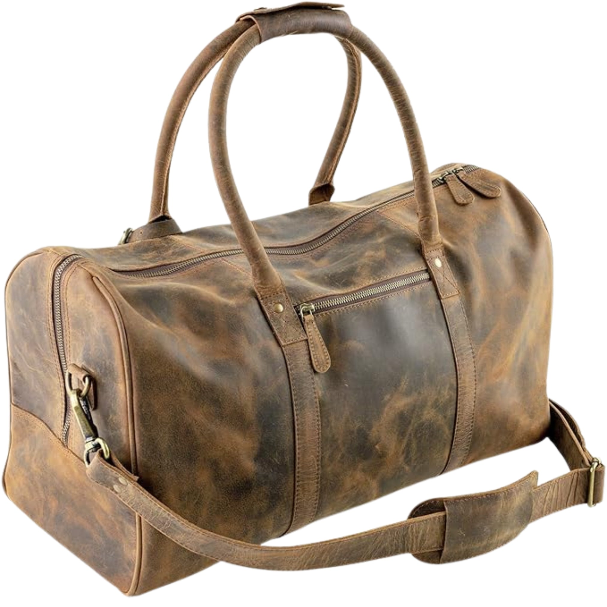 London Alley Crazy Horse leather Duffel bag | Travel Bag