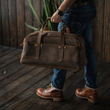 London Alley Vintage Brown Duffle Bag