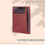 LONDON ALLEY  Brown Leather Card Case for Men