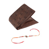 LONDON ALLEY Rakhi Gift Hamper for Brother – Anchor Leather Wallet and Rakhi Combo Gift Set for Brother/Men