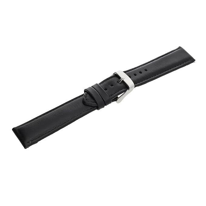 London Alley 20 mm Black Genuine Leather Strap for Men