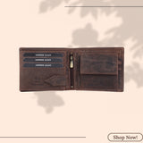 LONDON ALLEY Zale Vintage Brown Men's Leather Wallet