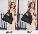 London Alley ladies leather shoulder bag with multiple storage capacity.