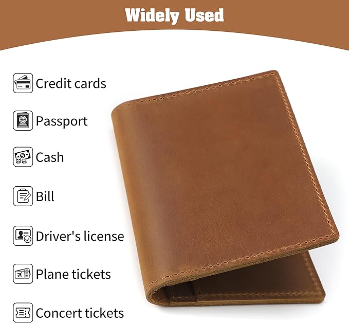 London Alley Tan Minimalistic Passport holder with Slim design and Credit Card Slots.