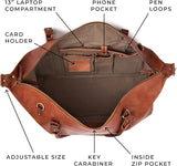 London Alley Full grain Tan Leather Duffel Bag