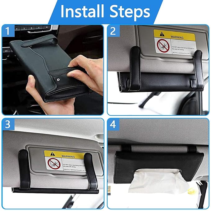 London Alley Car Tissue Holder, Sun Visor Napkin Holder, Car Visor Tissue Holder, Tissue Holder for Car
