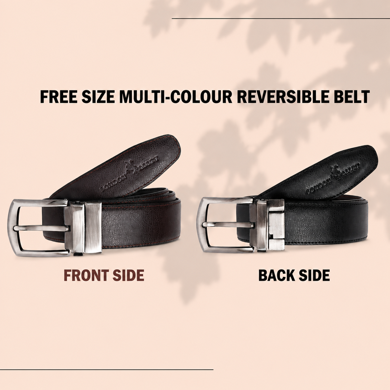 London Alley Swiss Premium Wallet & Reversible Belt Gift Set for Men