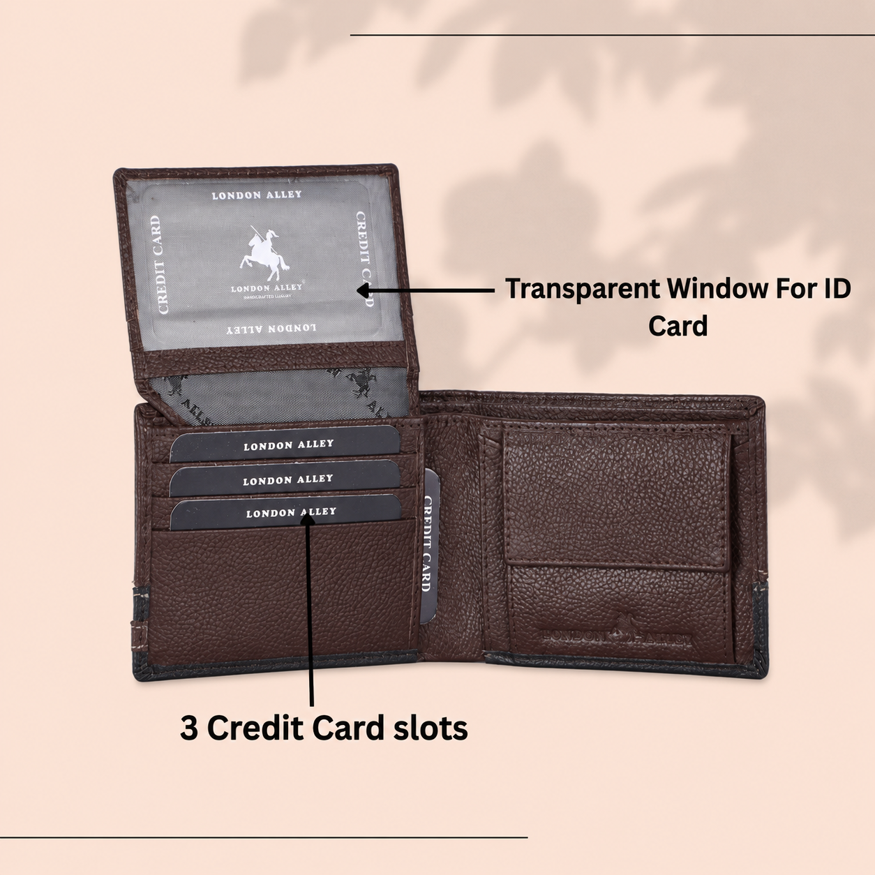 London Alley Premium Men's Wallet Combo – Wallet, Keychain & Pen