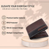 London Alley Premium Men's Wallet Combo – Wallet, Keychain & Pen