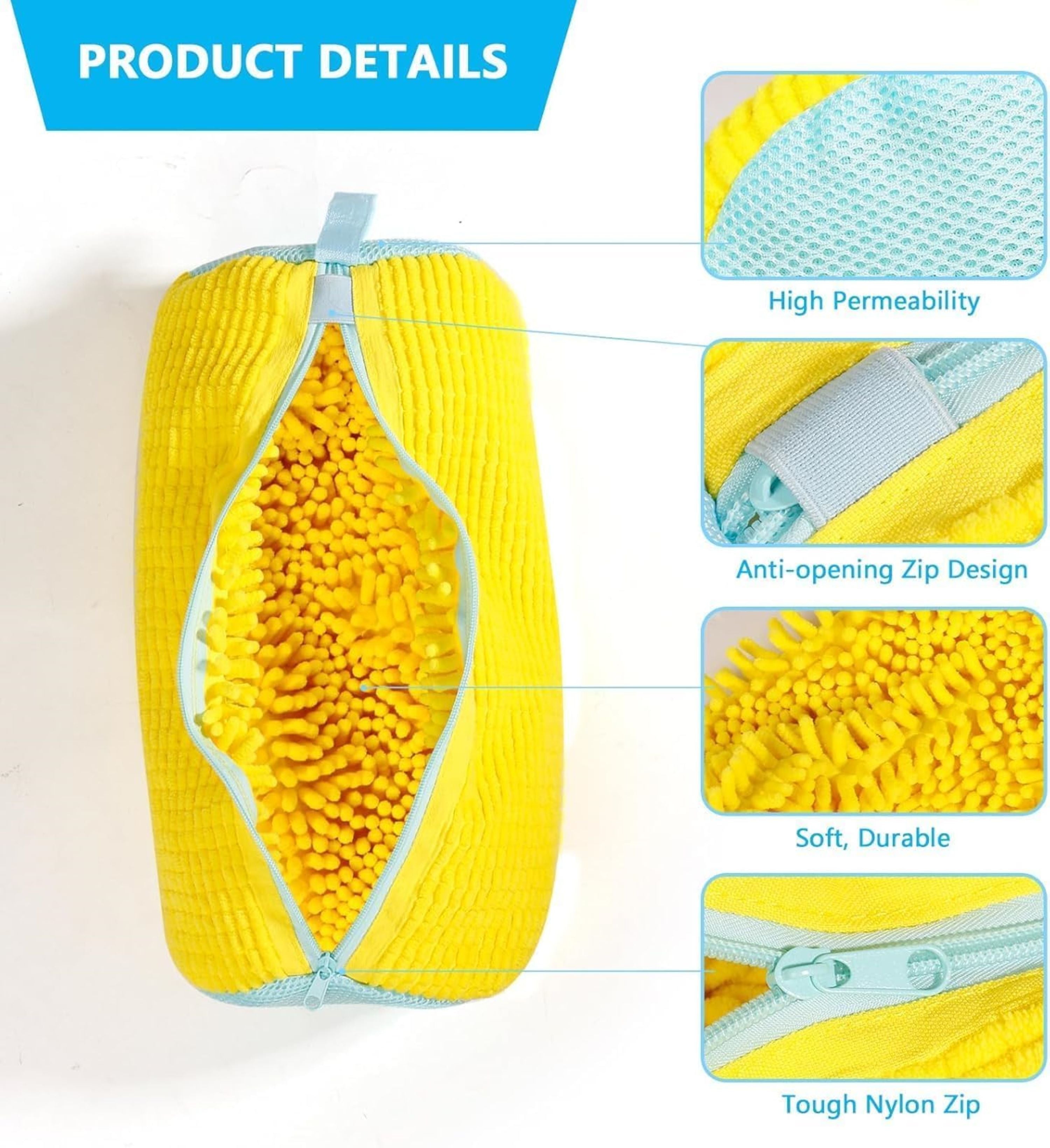 London Alley Shoe Washing Machine Bag |Delicates 360° Deep Cleaning | Washable Laundry Organizer for Under Garments.