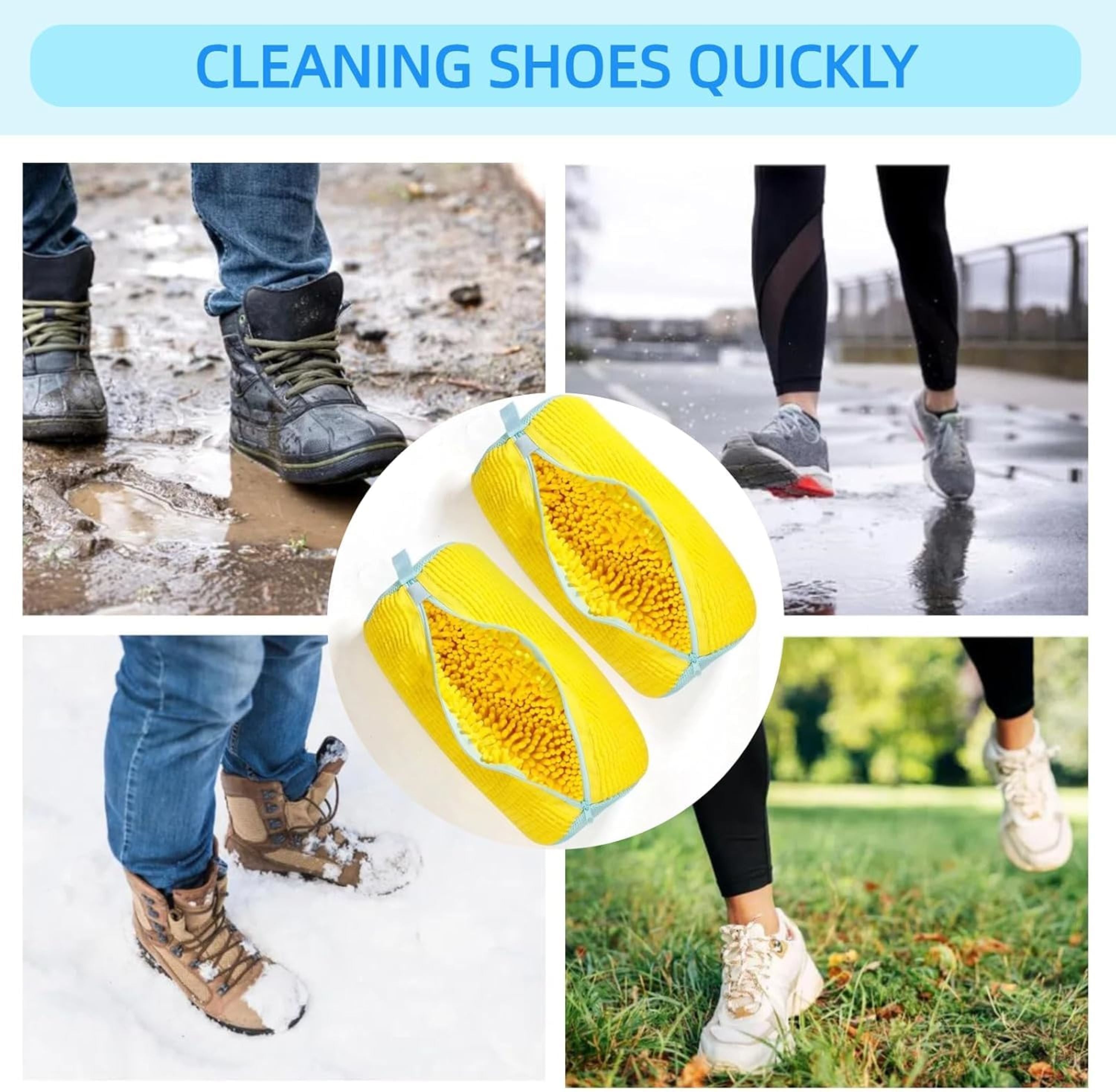 London Alley Shoe Washing Machine Bag |Delicates 360° Deep Cleaning | Washable Laundry Organizer for Under Garments.