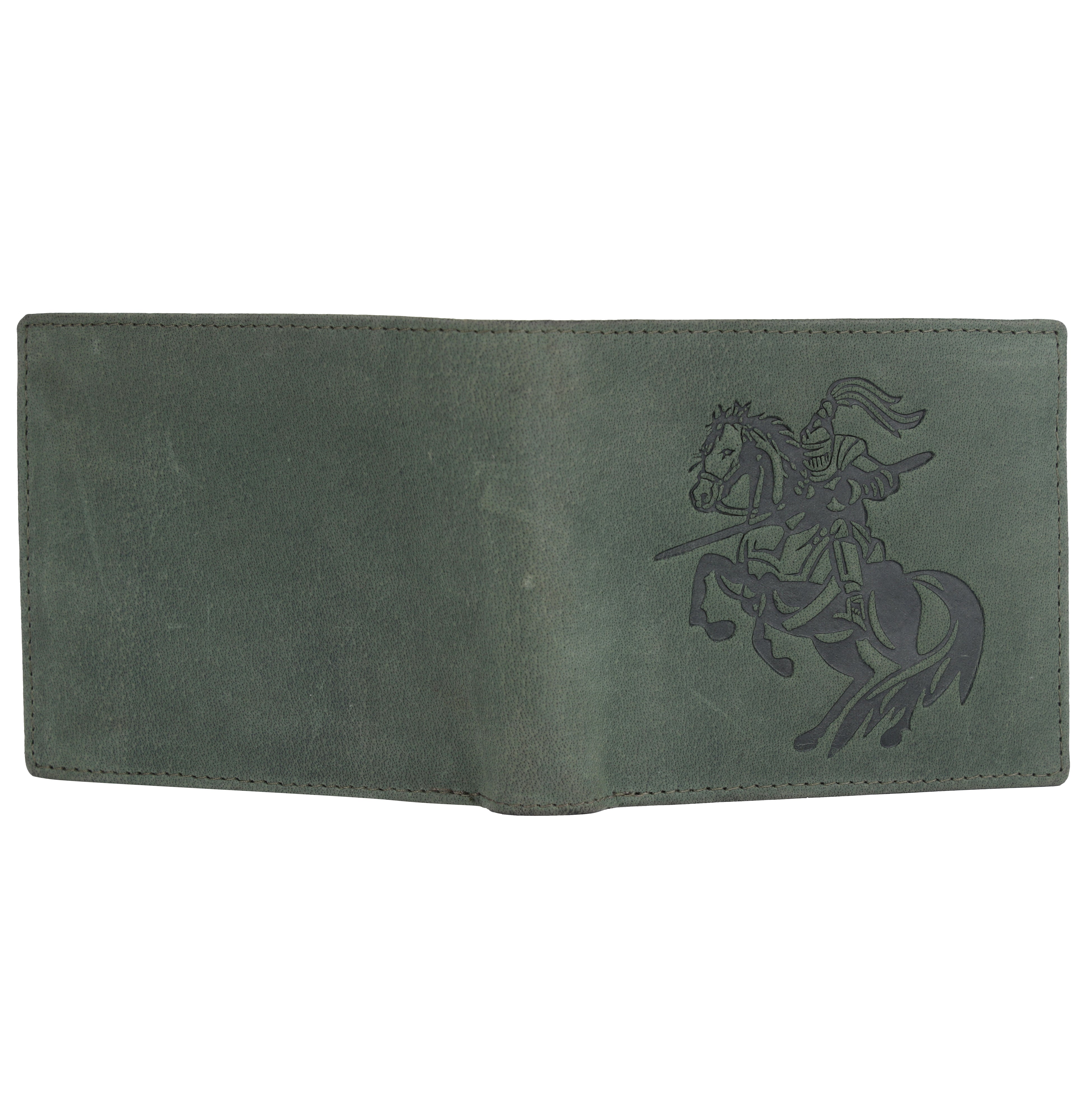 LONDON ALLEY Sparta Vintage Green RFID Blocking Men's Leather Wallet