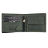 LONDON ALLEY Sparta Vintage Green RFID Blocking Men's Leather Wallet