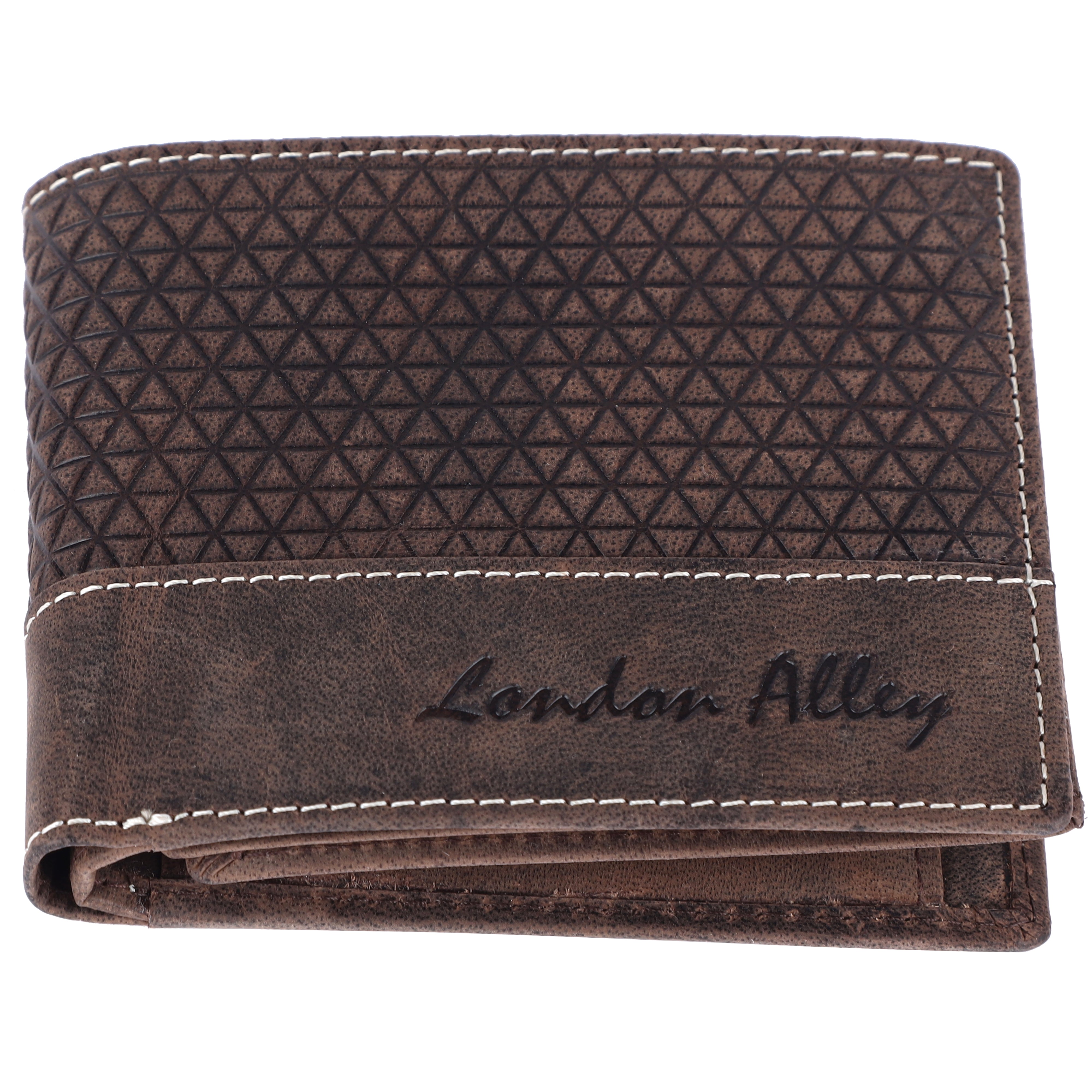 LONDON ALLEY Flex Vintage Brown RFID Blocking Men's Leather Wallet