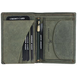 LONDON ALLEY Alex Vintage Green RFID Blocking Men's Leather Notecase Wallet