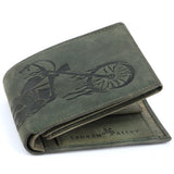 LONDON ALLEY Harley Green Leather Men's Wallet