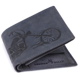 LONDON ALLEY Harley Blue Leather Men's Wallet