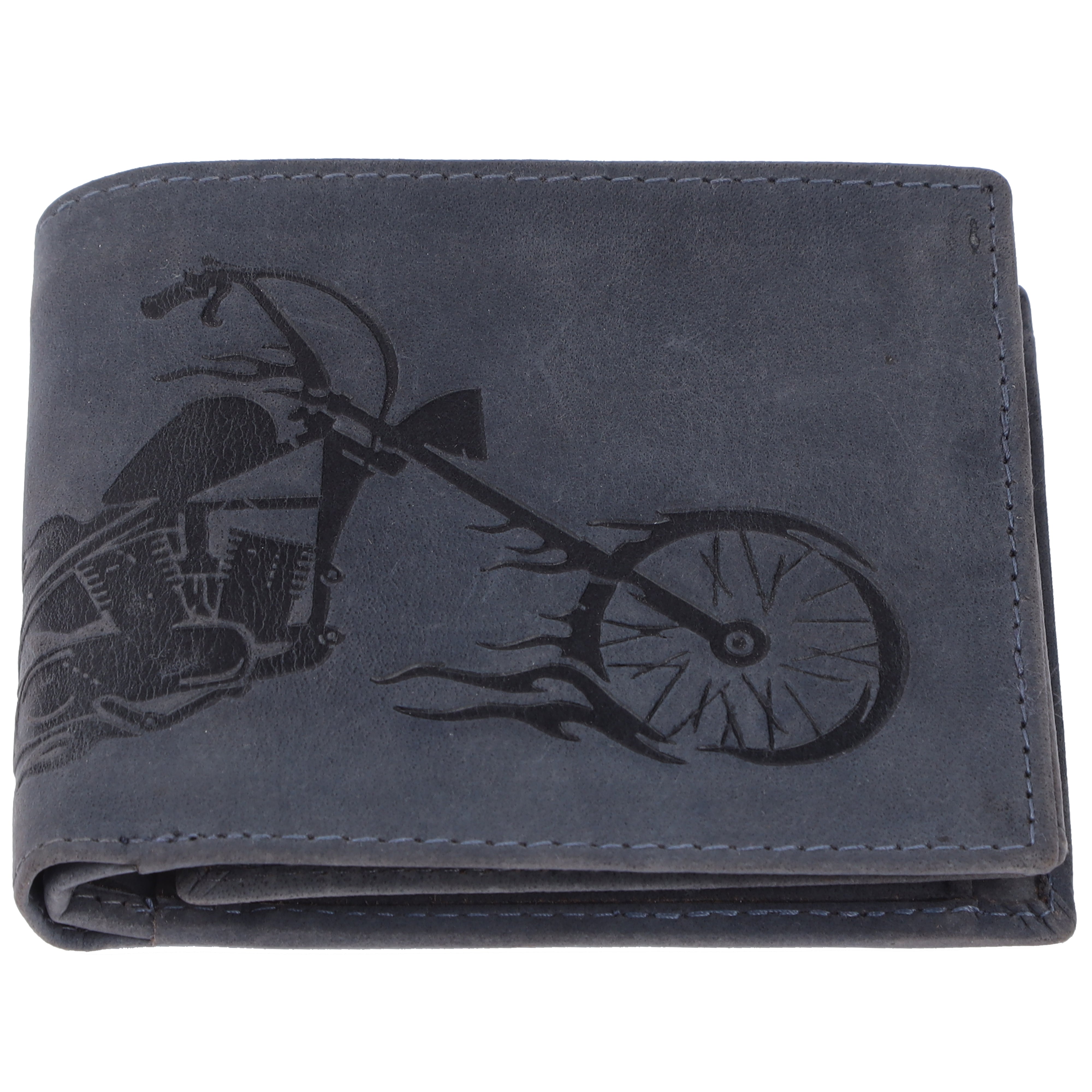 LONDON ALLEY Harley Blue Leather Men's Wallet