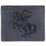 LONDON ALLEY Sparta Vintage Blue RFID Blocking Men's Leather Wallet