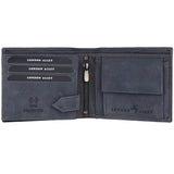 LONDON ALLEY Elk Vintage Blue RFID Blocking Men's Leather Wallet