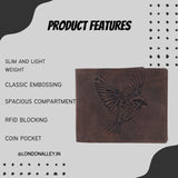 LONDON ALLEY Finch Vintage Brown RFID Blocking Men's Leather Wallet