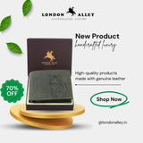 LONDON ALLEY Dave Vintage Green RFID Blocking Men's Leather Wallet