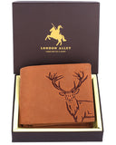 LONDON ALLEY Elk Vintage Tan RFID Blocking Men's Leather Wallet