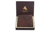 LONDON ALLEY Elk Vintage Brown RFID Blocking Men's Leather Wallet