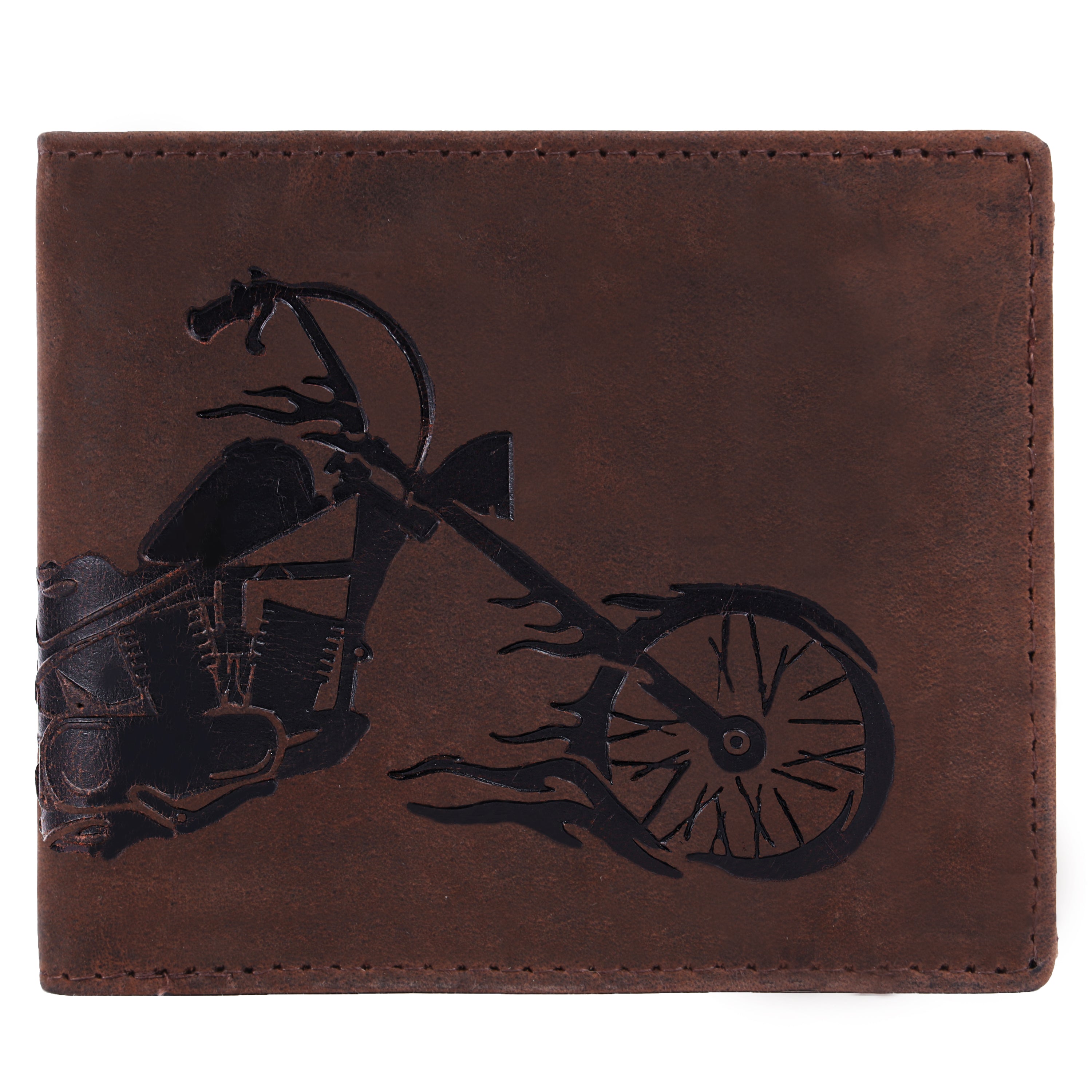 LONDON ALLEY Harley Brown Leather Men's Wallet