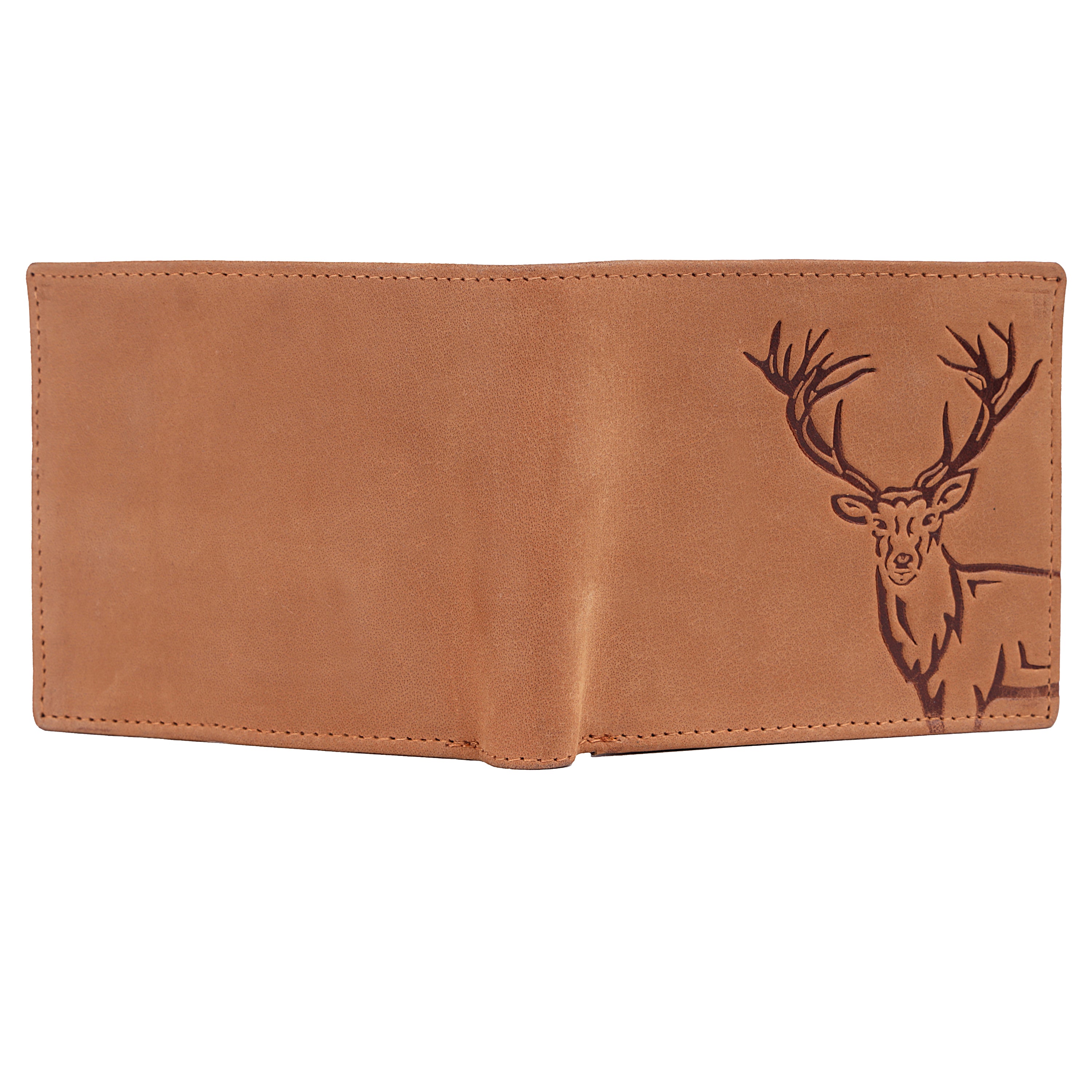 LONDON ALLEY Elk Vintage Tan RFID Blocking Men's Leather Wallet