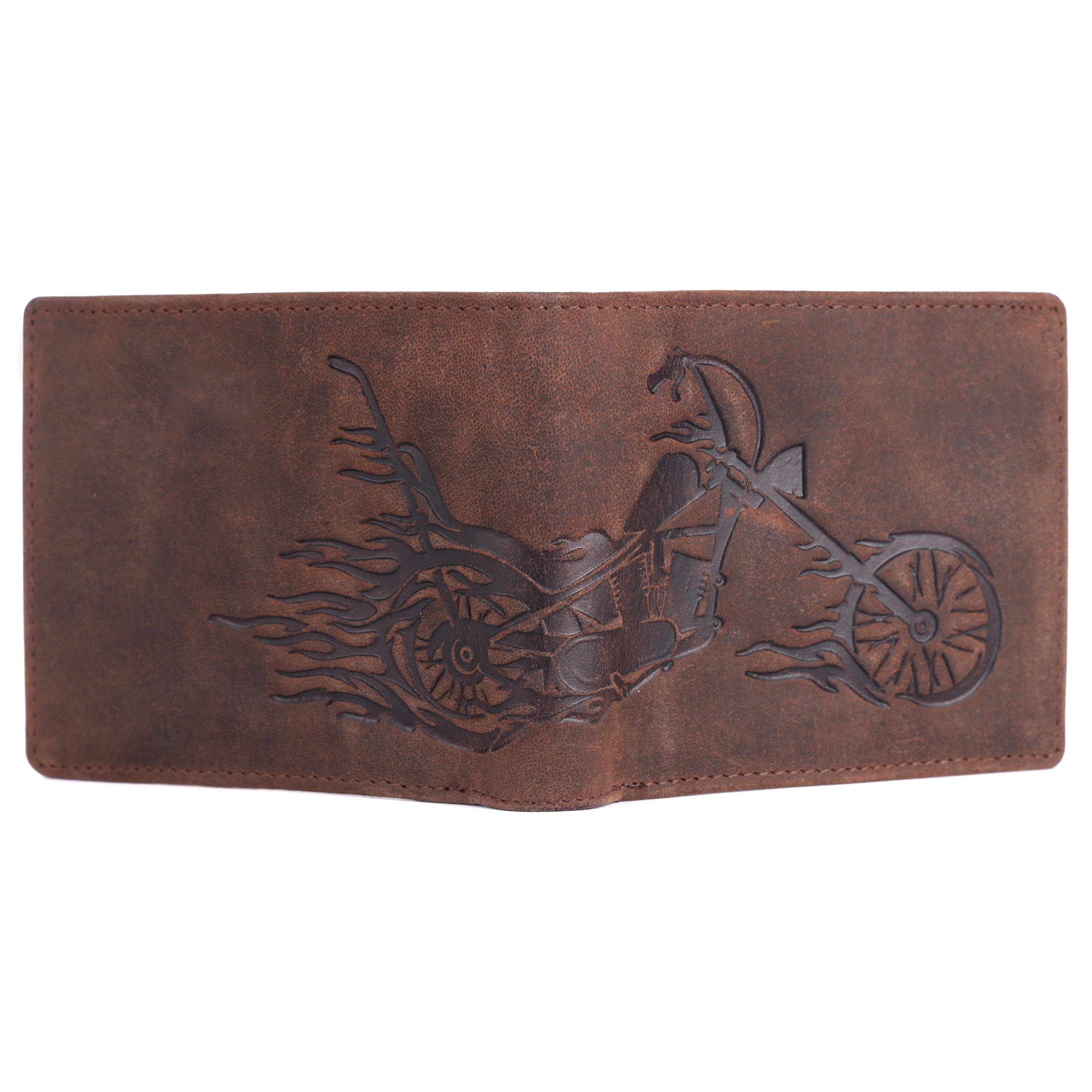 LONDON ALLEY Harley Brown Leather Men's Wallet